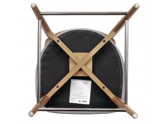 Стул полубарный Lucas 3 серый букле с ножками цвета орех в Ростове-на-Дону