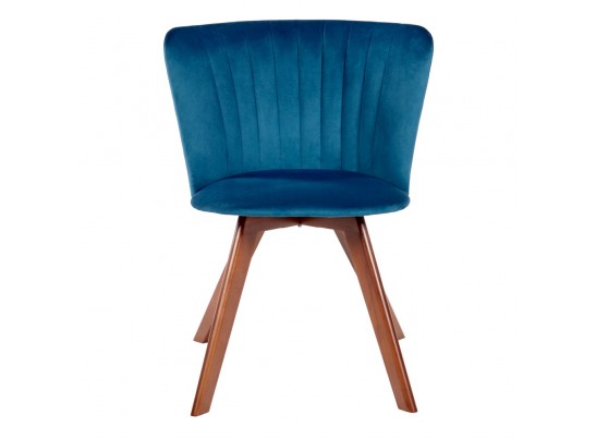 Стул Bella синий, темный орех в Ростове-на-Дону