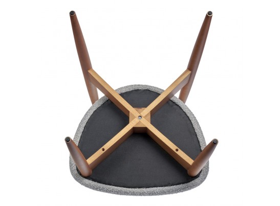 Стул Lucas светло-серый букле с ножками цвета орех в Ростове-на-Дону