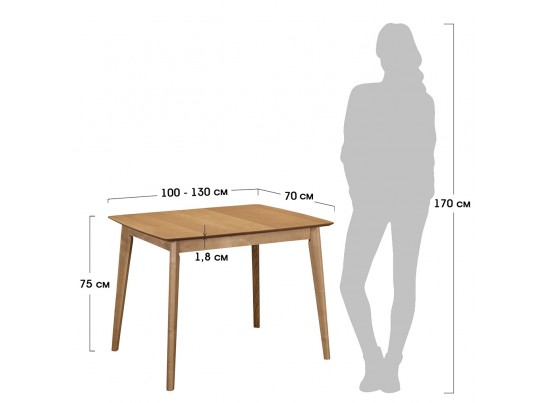 Стол Oslo раскладной 100-130x70x75см, Бетон Лайт структурный, чёрный в Ростове-на-Дону Стол Oslo раскладной 100-130x70x75см, Бетон Лайт структурный, чёрный в Ростове-на-Дону