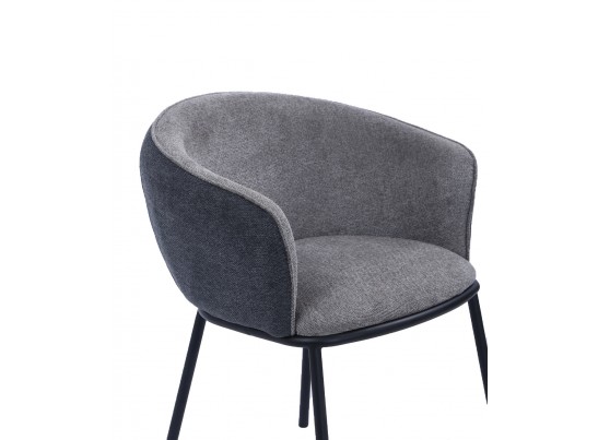 Стул Duke светло-серый, серый с чёрными ножками в Ростове-на-Дону