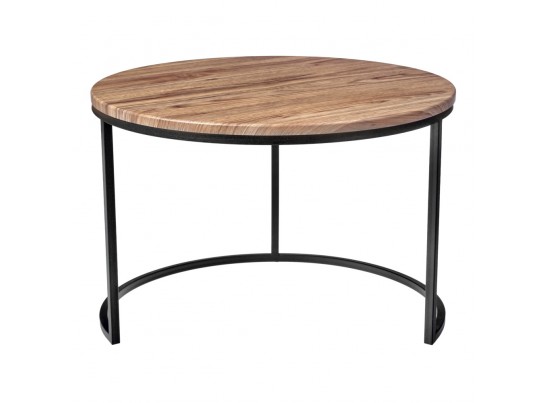 Набор кофейных столиков Tango орех и серый мрамор с чёрными ножками, 2шт в Ростове-на-Дону