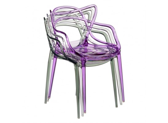 Комплект из 2-х стульев Masters прозрачный сиреневый в Ростове-на-Дону
