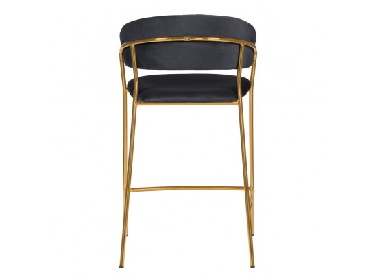 Комплект из 2-х стульев полубарных Turin чёрный с золотыми ножками в Ростове-на-Дону