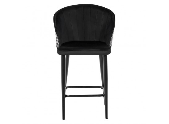 Стул полубарный Paola чёрный с жаккардом в Ростове-на-Дону