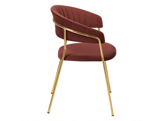 Стул Turin терракотовый с золотыми ножками в Ростове-на-Дону