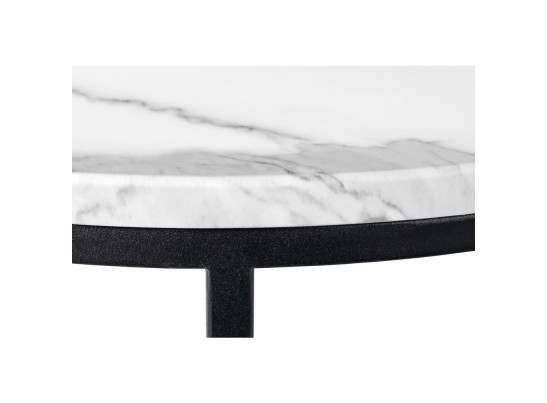 Набор кофейных столиков Tango белый мрамор с чёрными ножками, 2шт в Ростове-на-Дону