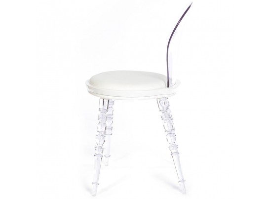 Стул Babel белый с прозрачными ножками в Ростове-на-Дону