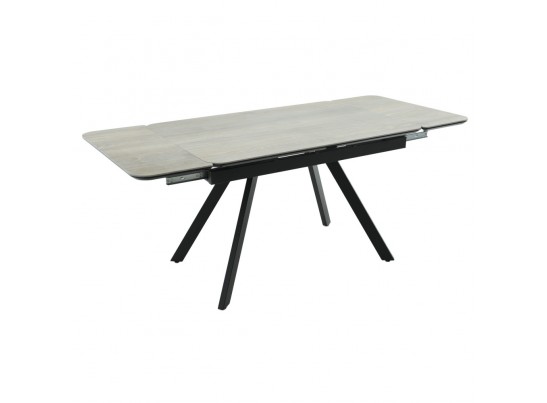 Стол Arthur раскладной 120-184x80x75см, керамогранит Dukale Henna, чёрный в Ростове-на-Дону