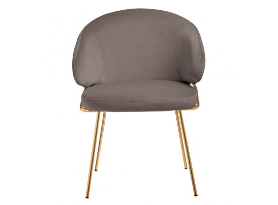 Стул-полукресло Emil латте с золотыми ножками в Ростове-на-Дону