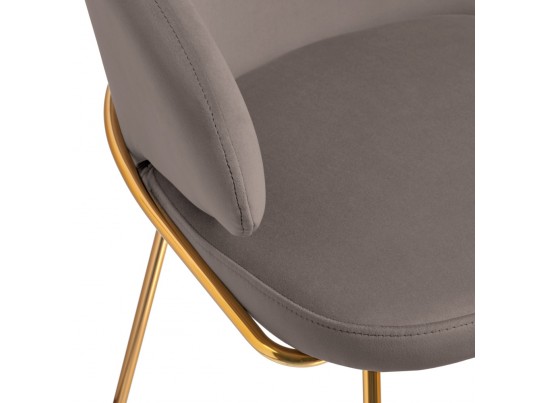 Стул-полукресло Emil латте с золотыми ножками в Ростове-на-Дону