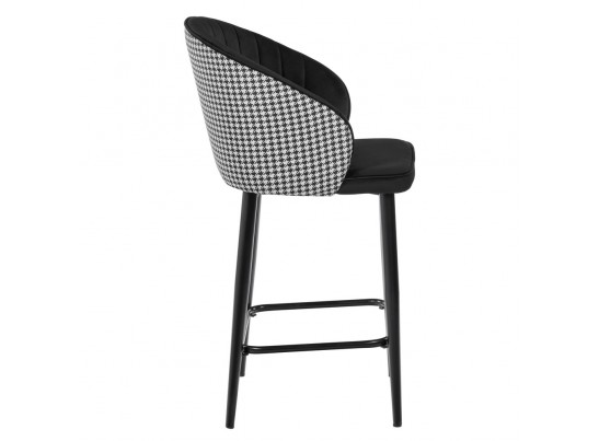Стул полубарный Paola чёрный с жаккардом в Ростове-на-Дону