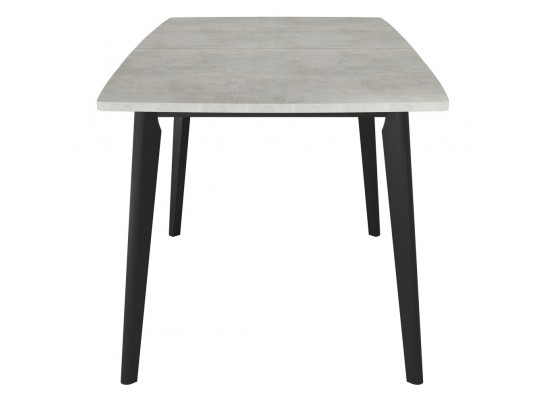 Стол Oslo раскладной 120-160x80x76см, Бетон лайт, чёрный в Ростове-на-Дону