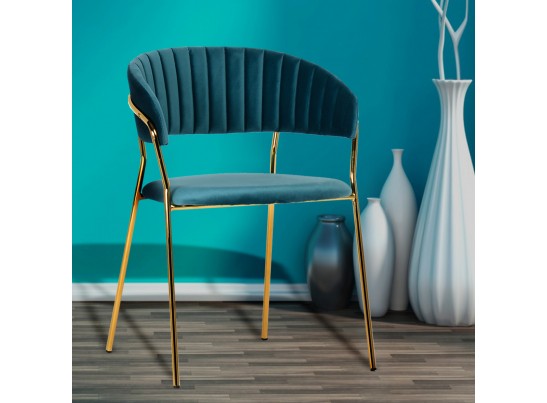 Стул Turin бирюзовый с золотыми ножками в Ростове-на-Дону