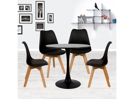 Комплект из 4-х стульев Eames Bon чёрный в Ростове-на-Дону