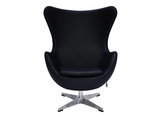 Кресло EGG CHAIR чёрный, натуральная кожа в Ростове-на-Дону