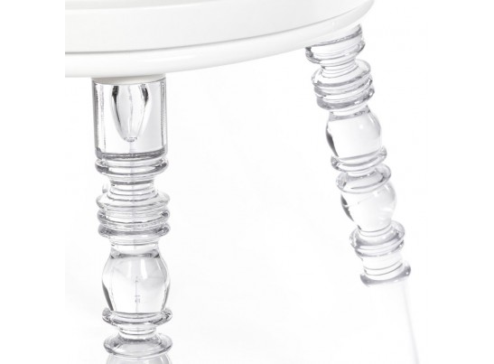 Стул Babel белый с прозрачными ножками в Ростове-на-Дону