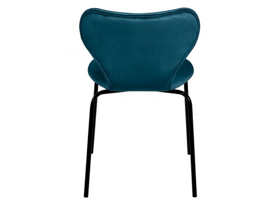 Стул Seven Style тёмно-бирюзовый велюр с чёрными ножками в Ростове-на-Дону