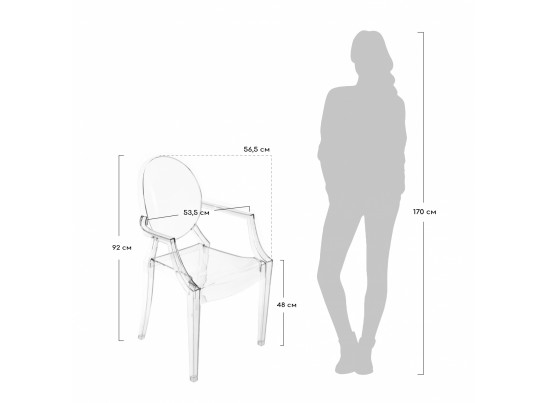 Стул Louis Ghost прозрачный в Ростове-на-Дону