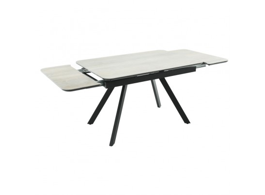 Стол Arthur раскладной 120-184x80x75см, керамогранит Dukale Henna, чёрный в Ростове-на-Дону