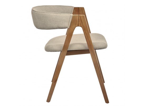 Стул Alan латте букле с ножками цвета орех в Ростове-на-Дону