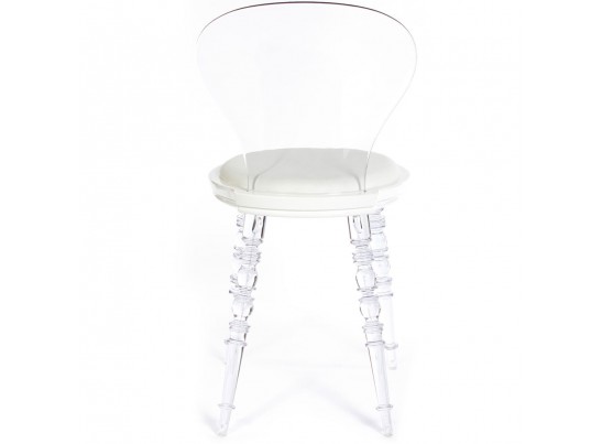 Стул Babel белый с прозрачными ножками в Ростове-на-Дону