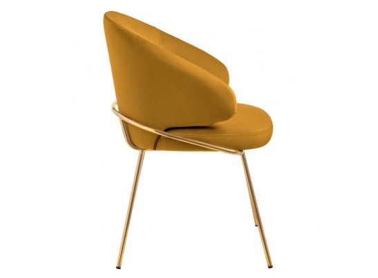 Стул-полукресло Emil медовый с золотыми ножками в Ростове-на-Дону