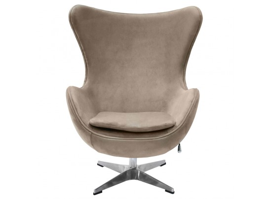 Кресло EGG CHAIR латте, искусственная замша в Ростове-на-Дону