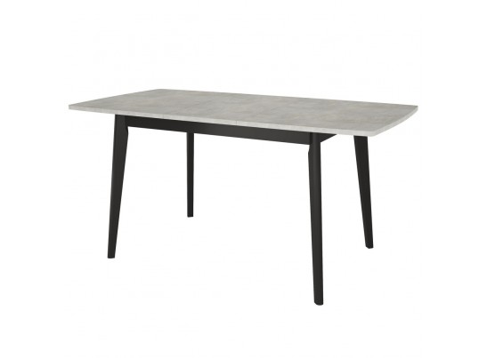 Стол Oslo раскладной 120-160x80x76см, Бетон лайт, чёрный в Ростове-на-Дону