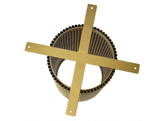 Стол Aura D110, керамогранит Ravena Natural, золотой в Ростове-на-Дону