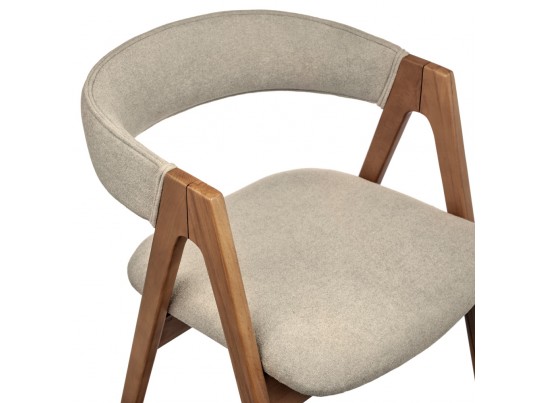 Стул Alan латте букле с ножками цвета орех в Ростове-на-Дону