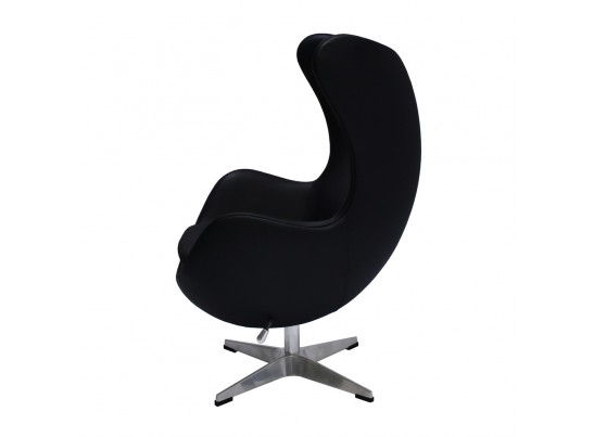 Кресло EGG CHAIR чёрный, натуральная кожа в Ростове-на-Дону
