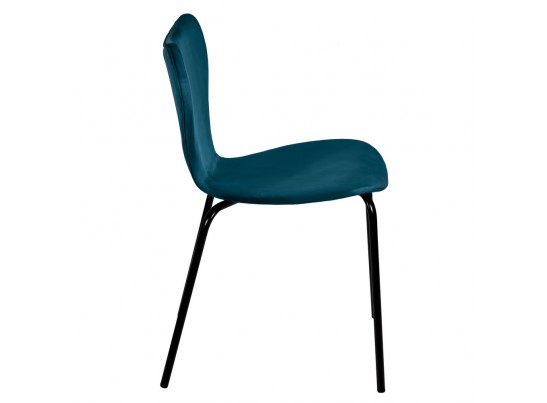 Стул Seven Style тёмно-бирюзовый велюр с чёрными ножками в Ростове-на-Дону