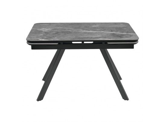 Стол Arthur раскладной 120-184x80x75см, керамогранит серый мрамор Greys Grey, чёрный в Ростове-на-Дону