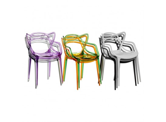 Комплект из 2-х стульев Masters прозрачный оранжевый в Ростове-на-Дону