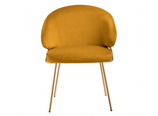 Стул-полукресло Emil медовый с золотыми ножками в Ростове-на-Дону