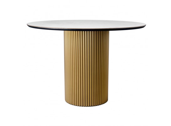 Стол Aura D110, керамогранит Ravena Natural, золотой в Ростове-на-Дону