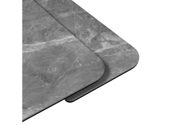Стол Arthur раскладной 120-184x80x75см, керамогранит серый мрамор Greys Grey, чёрный в Ростове-на-Дону