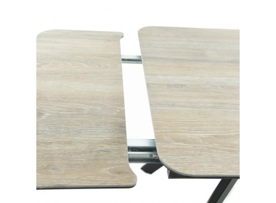 Стол Arthur раскладной 120-184x80x75см, керамогранит Dukale Henna, чёрный в Ростове-на-Дону