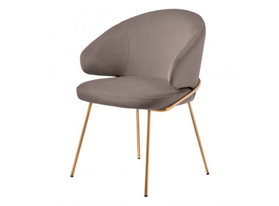 Стул-полукресло Emil латте с золотыми ножками в Ростове-на-Дону