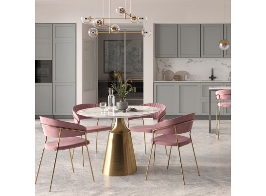 Комплект из 2-х стульев Turin пудровый с золотыми ножками в Ростове-на-Дону