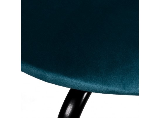 Стул Seven Style тёмно-бирюзовый велюр с чёрными ножками в Ростове-на-Дону