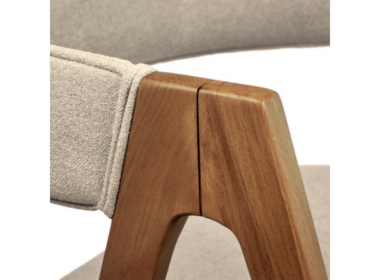 Стул Alan латте букле с ножками цвета орех в Ростове-на-Дону