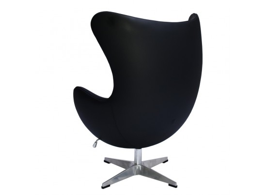 Кресло EGG CHAIR чёрный, натуральная кожа в Ростове-на-Дону