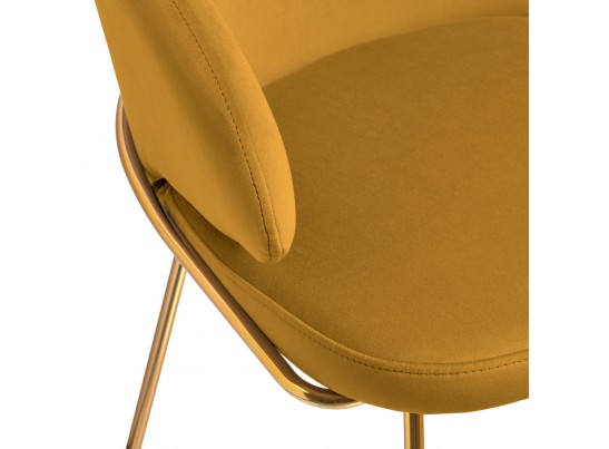 Стул-полукресло Emil медовый с золотыми ножками в Ростове-на-Дону