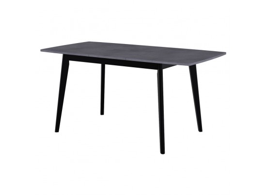Стол Oslo раскладной 120-160x80x76см, Бетон Портленд, черный в Ростове-на-Дону