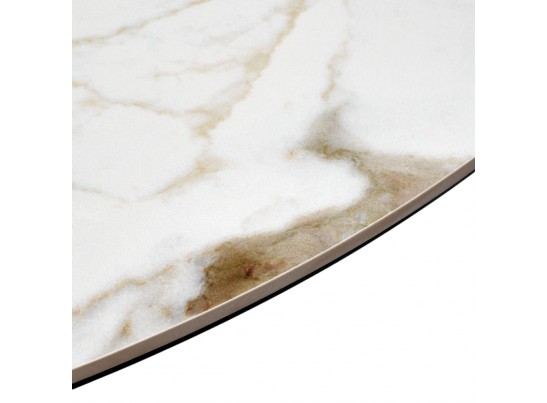 Стол Aura D110, керамогранит Ravena Natural, золотой в Ростове-на-Дону