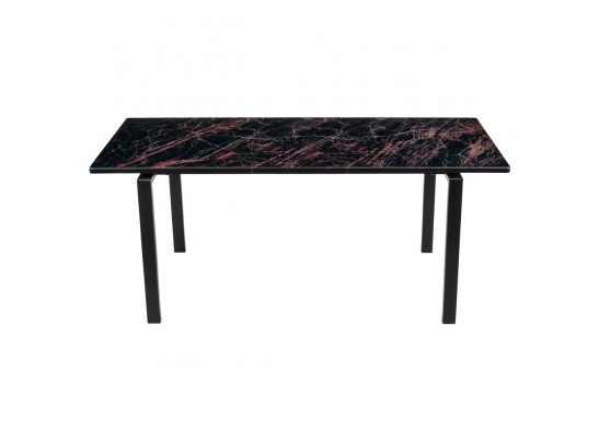 Стол Areal раскладной 140-180х80х75 чёрный мрамор с чёрными ножками в Ростове-на-Дону