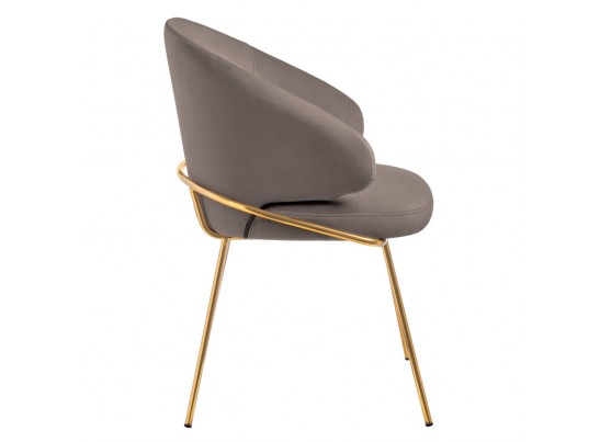 Стул-полукресло Emil латте с золотыми ножками в Ростове-на-Дону