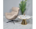 Кофейный столик Atlant диам.80см x 45см, золотой, металл, керамика в Ростове-на-Дону